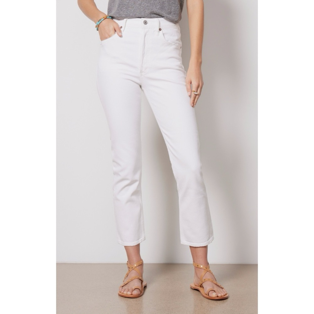 AGOLDE Riley Crop Jeans in White